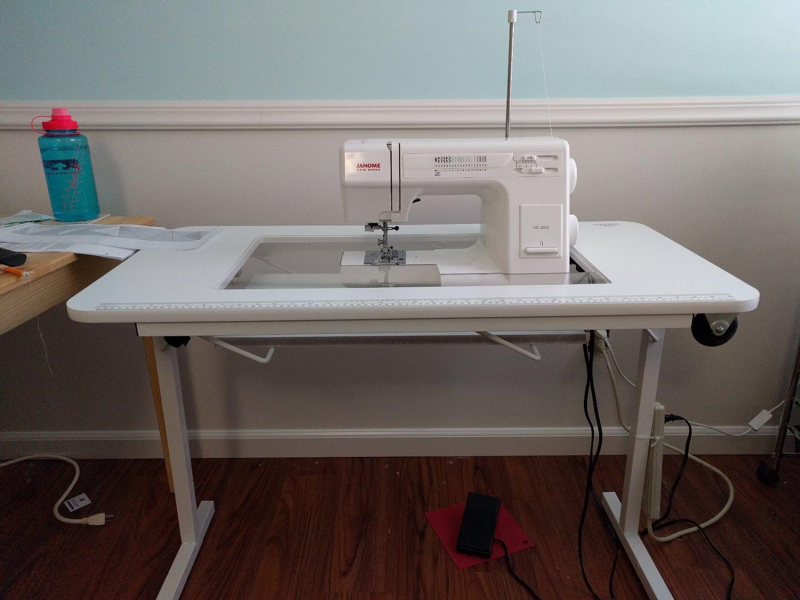Arrow 611 Gidget II Folding Sewing, Cutting, Quilting, and Craft Table, Portable with Wheels and Lift, White Finish customer photo 1