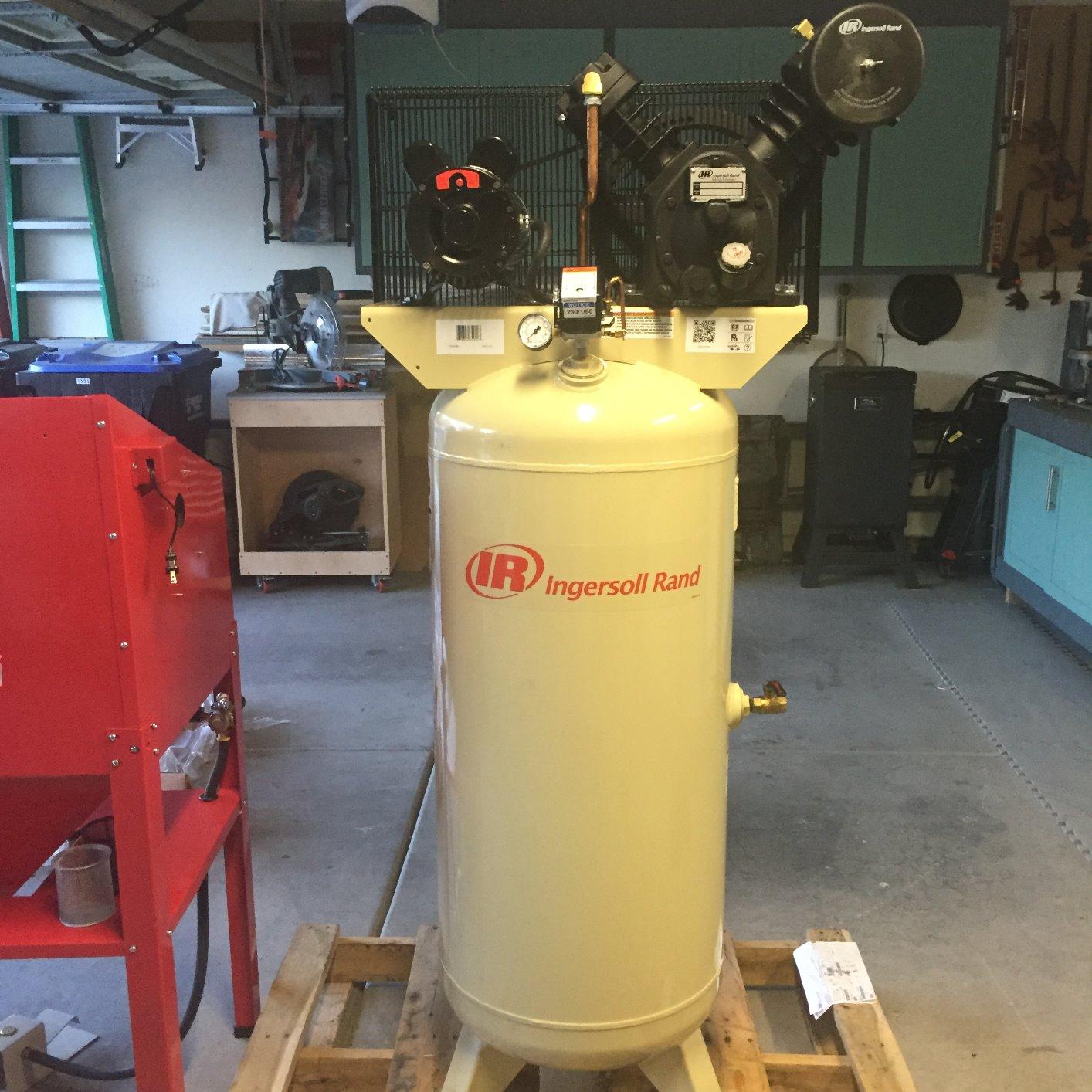 Ingersoll Rand 2340L5-V 5 HP Type 30 Two-Stage Air Compressor | Delivers up to 14.3 CFM at 90 PSI, features a durable cast-iron pump and 175 PSI maximum pressure customer photo 1