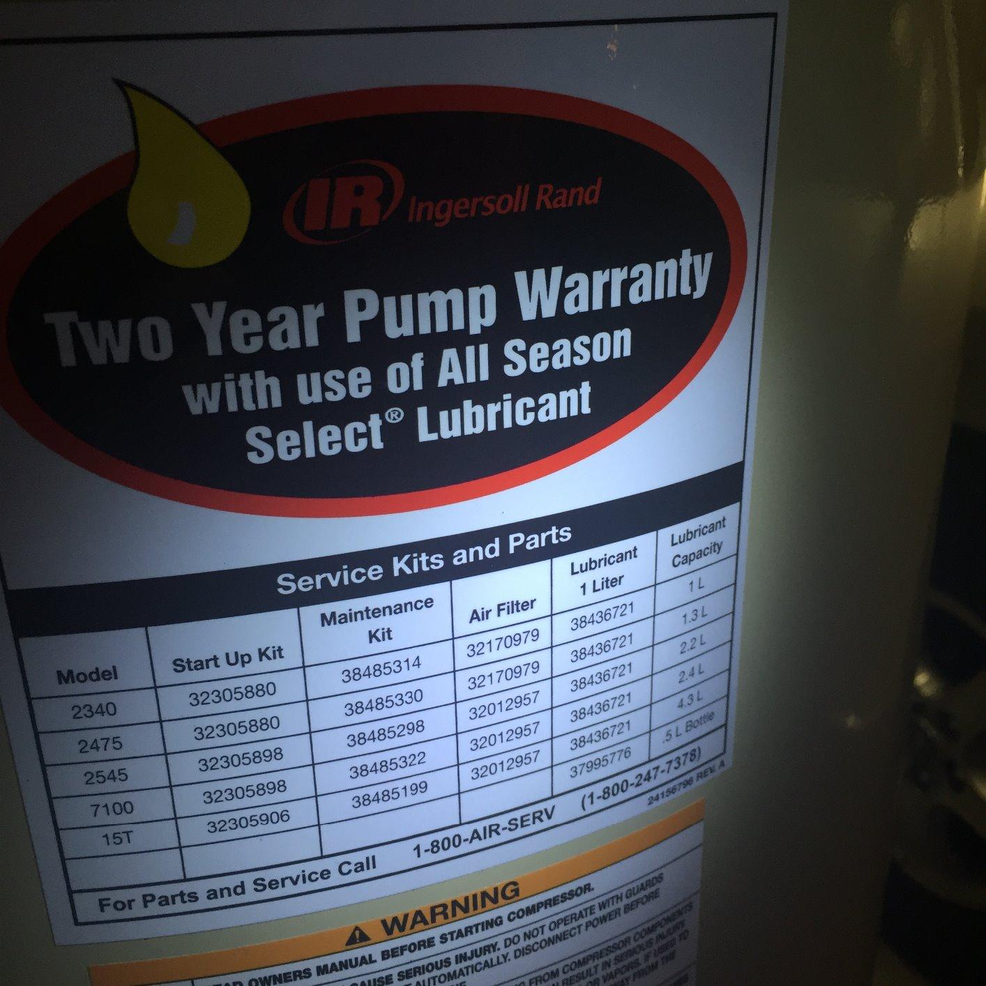 Ingersoll Rand 2340L5-V 5 HP Type 30 Two-Stage Air Compressor | Delivers up to 14.3 CFM at 90 PSI, features a durable cast-iron pump and 175 PSI maximum pressure customer photo 2