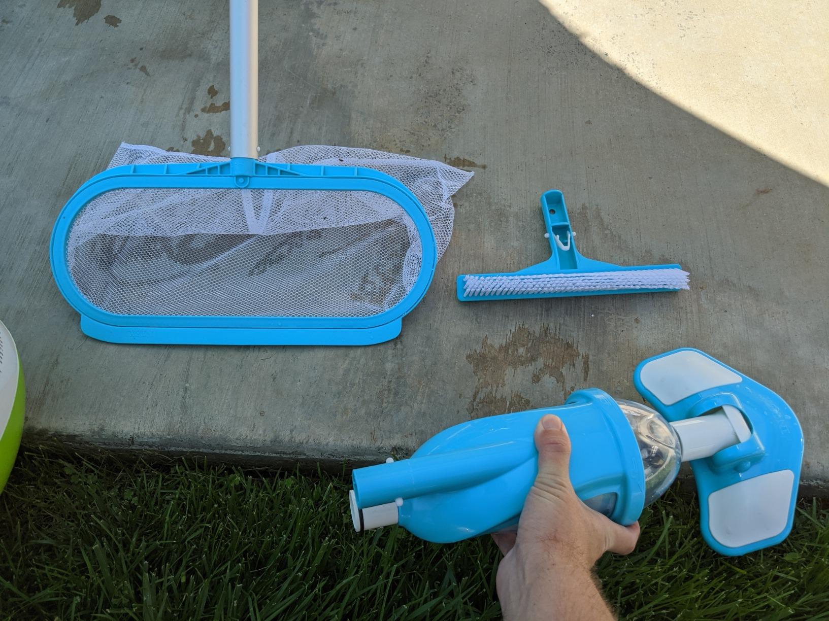Intex 28003E Deluxe Above Ground Pool Maintenance Kit for Minimum 800 GPH Flow Rates with Vacuum, 110