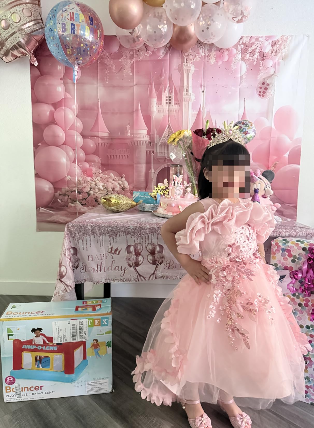 INTEX Jump-O-Lene Inflatable Trampoline Bounce House for Kids Ages 3-6 | 48260EP - Blow Up Play Center with Crawl-Thru Door and Net for Indoor & Outdoor Use customer photo 2