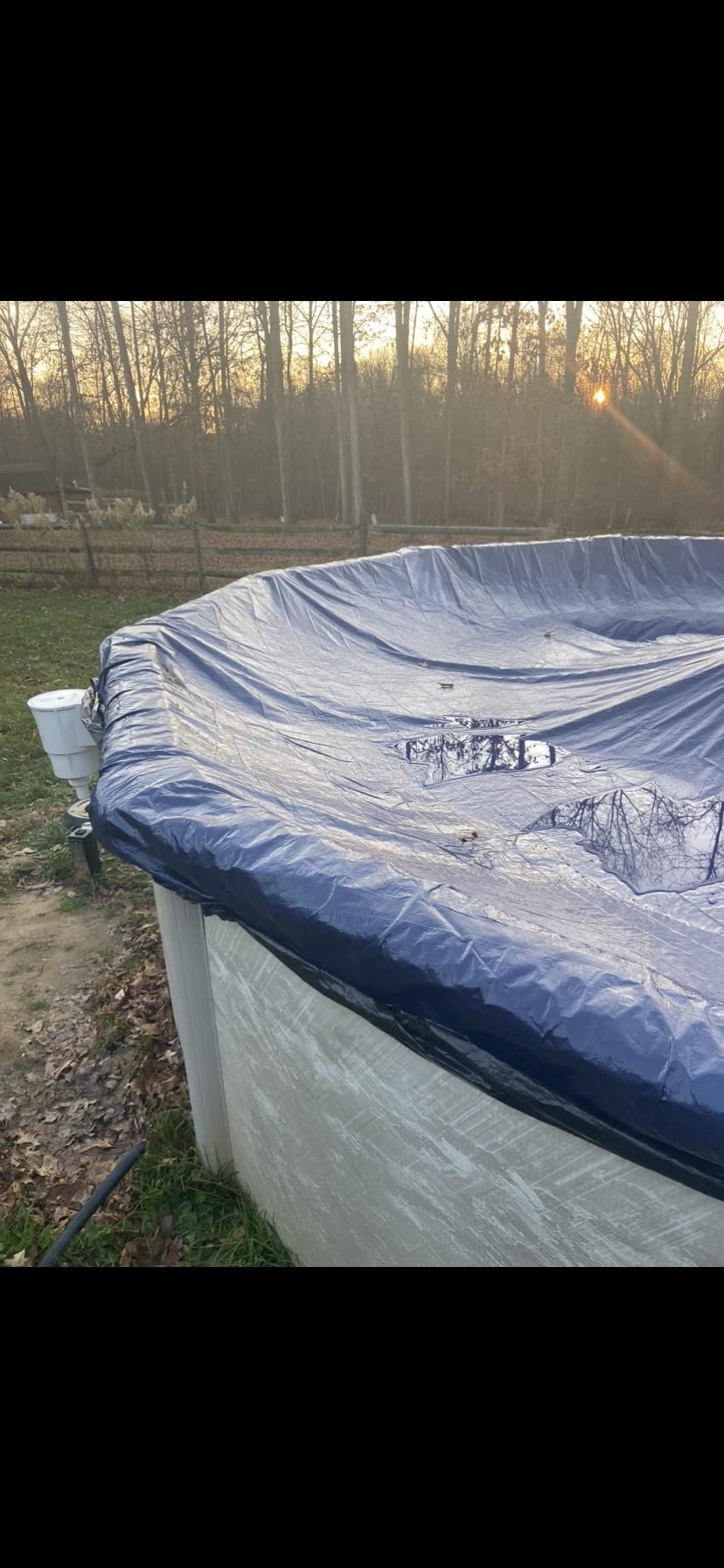 Blue Wave Arctic Armor 28-ft Round Above Ground Pool Winter Cover, Navy customer photo 1
