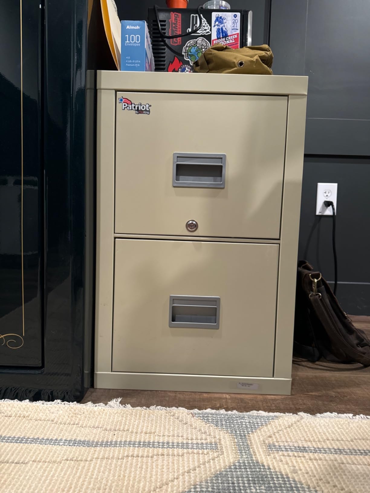 FireKing Patriot Vertical 2 Drawer Fire Rated File Cabinet, Parchment | 1 Hour Fire Rated Filing Cabinet - UL Class 350 - Water Resistant - Key Lock - Made in USA customer photo 1