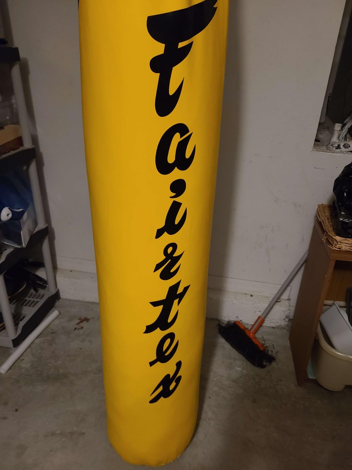 Fairtex HB6 Banana Heavy Bag, Muay Thai MMA Kickboxing Boxing Punching Bag | Full-length synthetic hide with non-tear lining. Extended cylinder absorbs low calf sweeps, front pushes, and knees customer photo 2