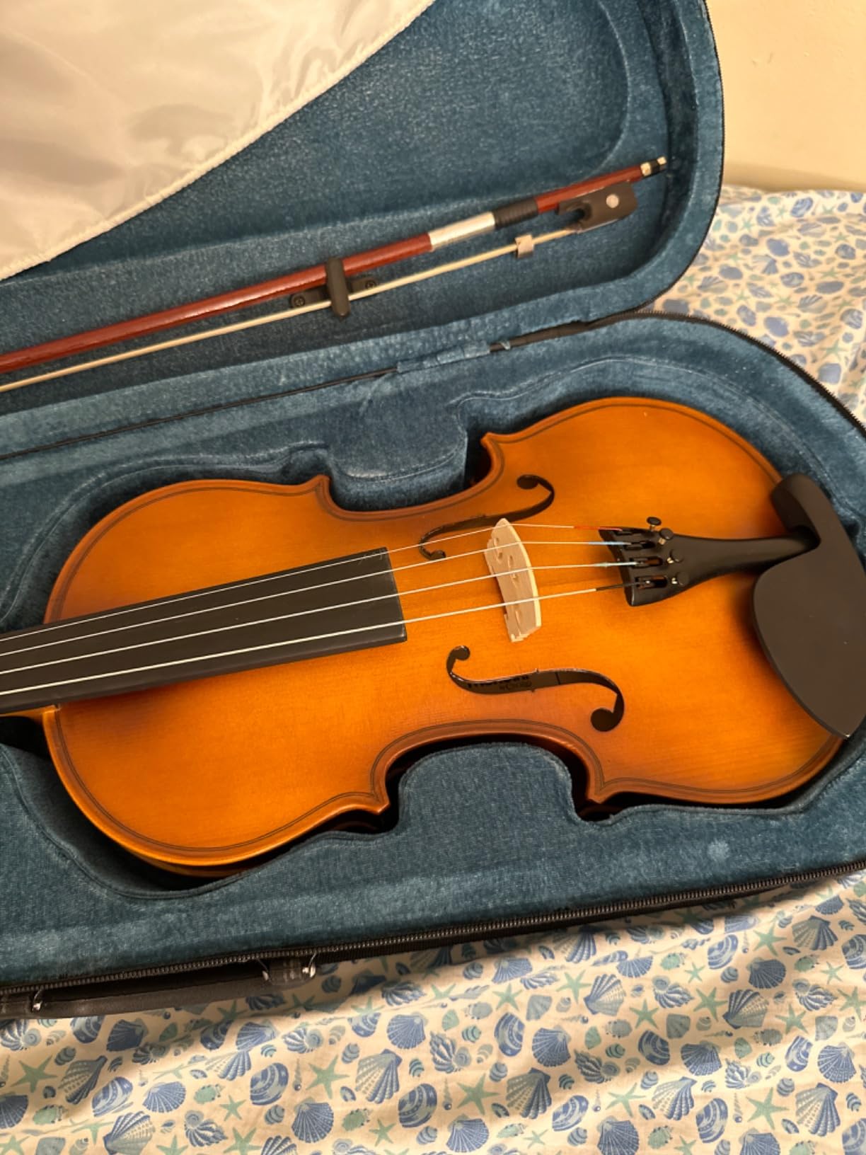Mendini by Cecilio 14 Inch Solid Wood Acoustic Viola Set, Natural Varnish | Hand Carved Acoustic Viola Kit with Hard Case, Bow, Rosin, Viola Bridge, Extra Viola Strings for Beginners customer photo 1