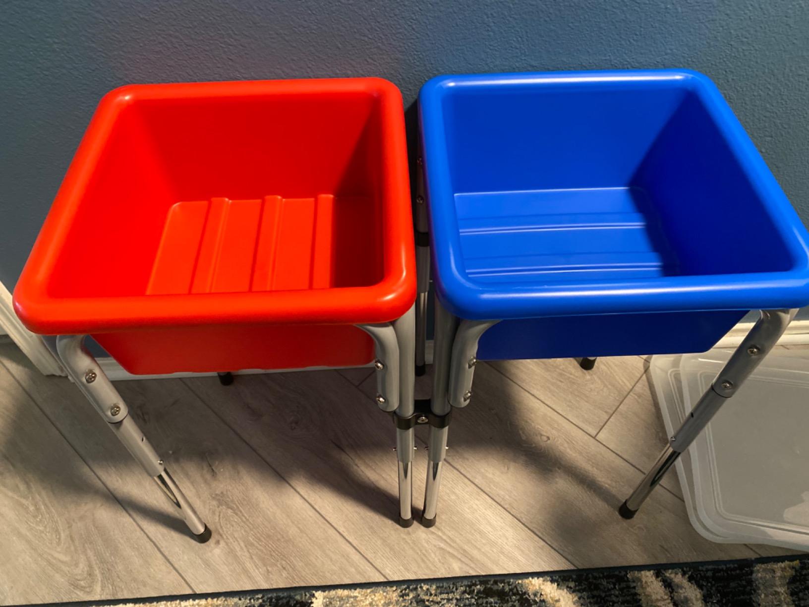 ECR4Kids 2-Station Sand and Water Adjustable Play Table, Sensory Bins, GREENGUARD Gold Certified, Ages 3-5 customer photo 2