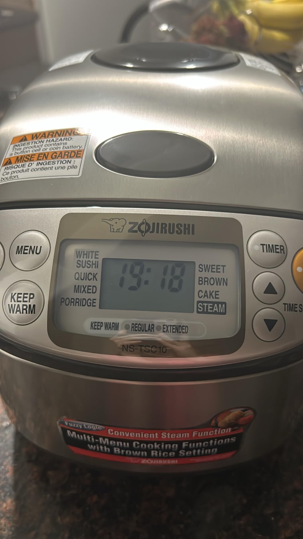 Zojirushi NS-TSC10 5.5 Cup Micom Rice Cooker and Warmer, 1.0L | LCD controls, delay timer customer photo 2