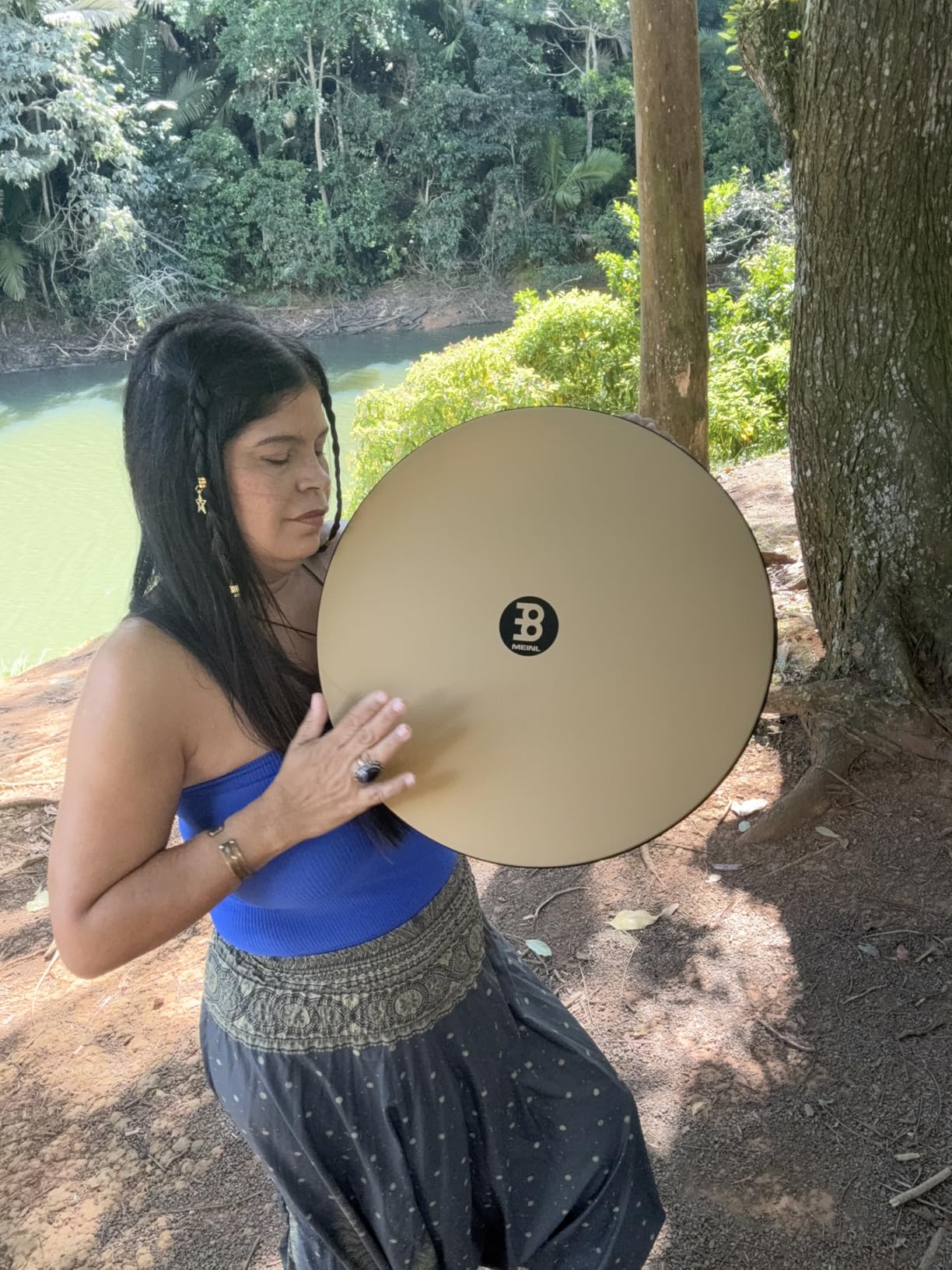 Meinl Percussion 16 Inch Hand Drum with Synthetic Head - Hardwood Frame in Antique Brown Finish, 2-YEAR WARRANTY (HD16AB-TF) customer photo 1