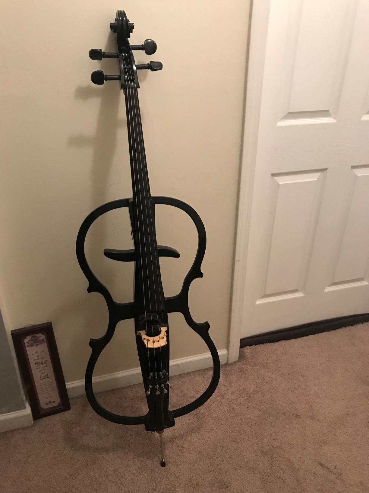 Cecilio 4/4 Silent Electric Cello with Ebony Fittings, Black Metallic customer photo 2