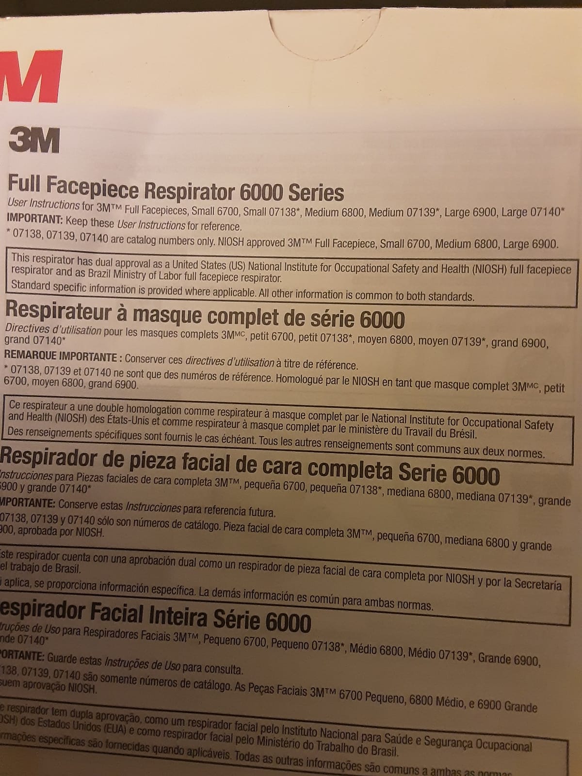 3M Full Facepiece Reusable Respirator 6800, NIOSH, Medium customer photo 2