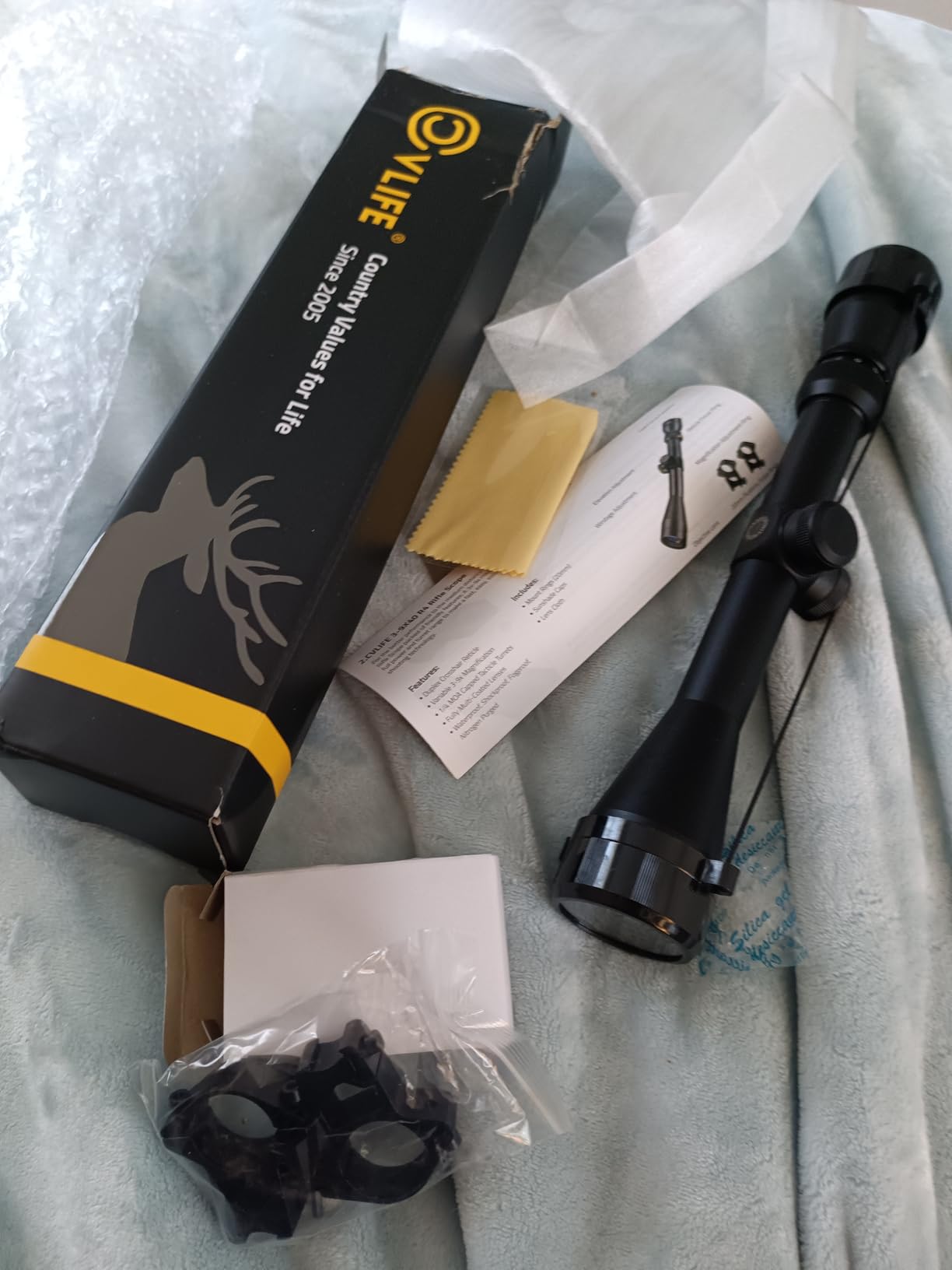 CVLIFE 3-9x40 Optics R4 Reticle Crosshair Scope with Scope Mounts customer photo 1