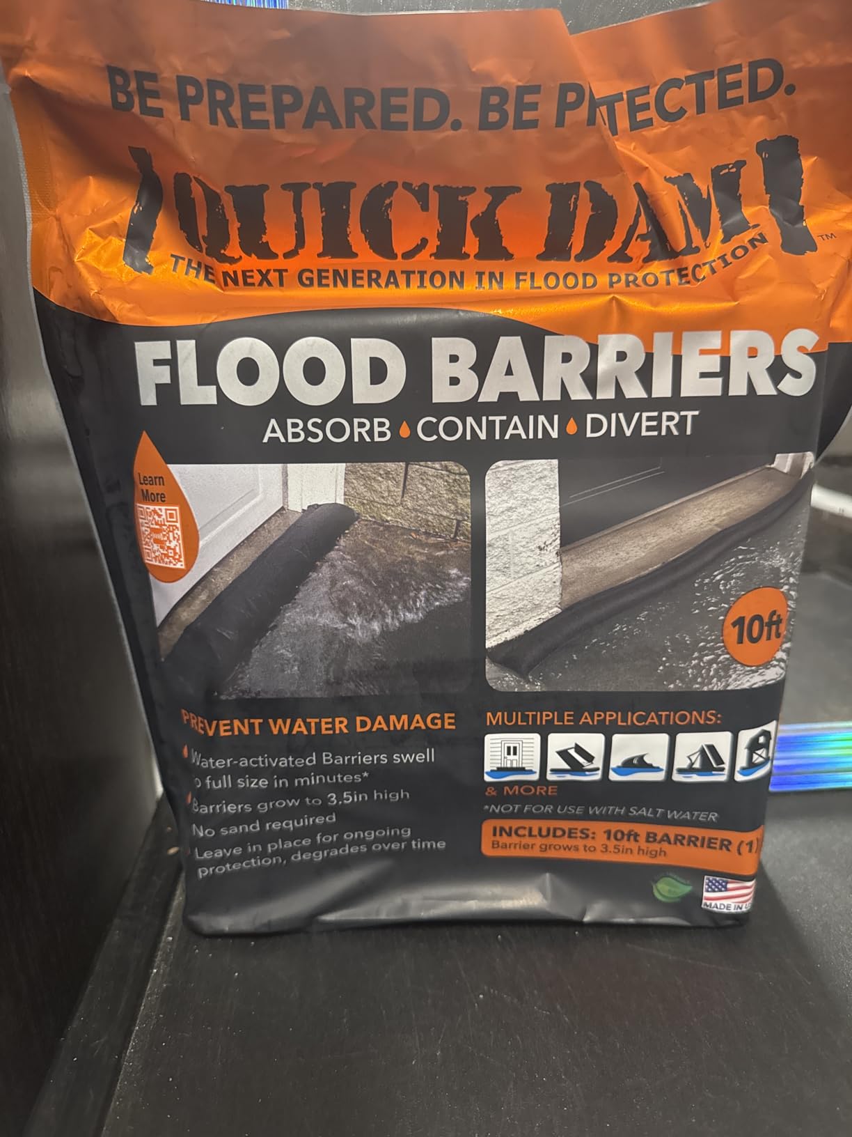 Quick Dam QD610-1 Water Activated Flood Barrier 10 feet, 1-Pack customer photo 2