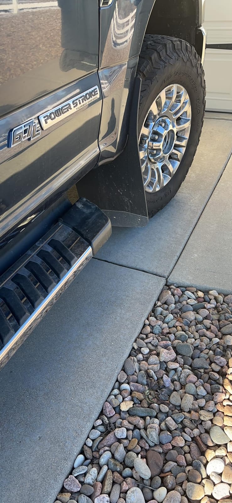 LUVERNE 251223 Universal Front or Rear 12-Inch x 23-Inch Textured Rubber Mud Guards with Stainless Steel Plates, 2 Flaps customer photo 1