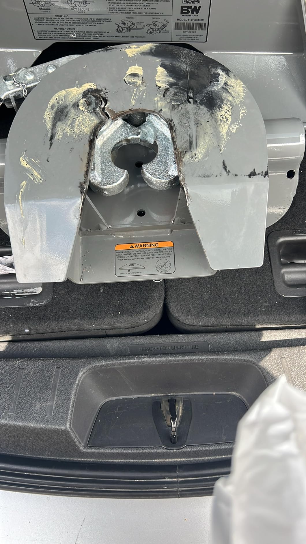 B&W Trailer Hitches 20K Companion OEM Fifth Wheel Hitch - Compatible with Ford OEM Puck System - RVK3300 customer photo 1