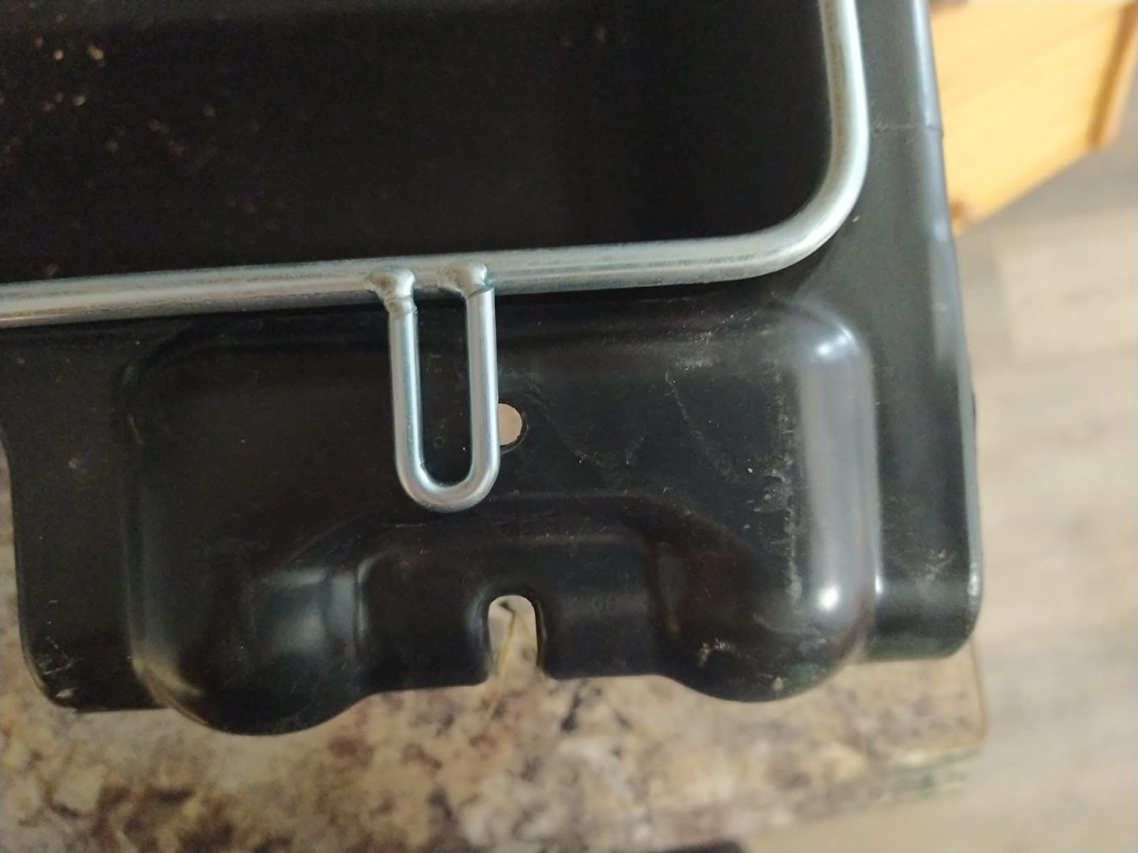 Little Giant Hook Over Goat Trough | Fence Feeder Trough | Hook and Mount Feeder | 9 Quart | Heavy-duty galvanized steel. Hooks over fence rails or panels. 9-quart capacity. For goats, sheep & small livestock. customer photo 2