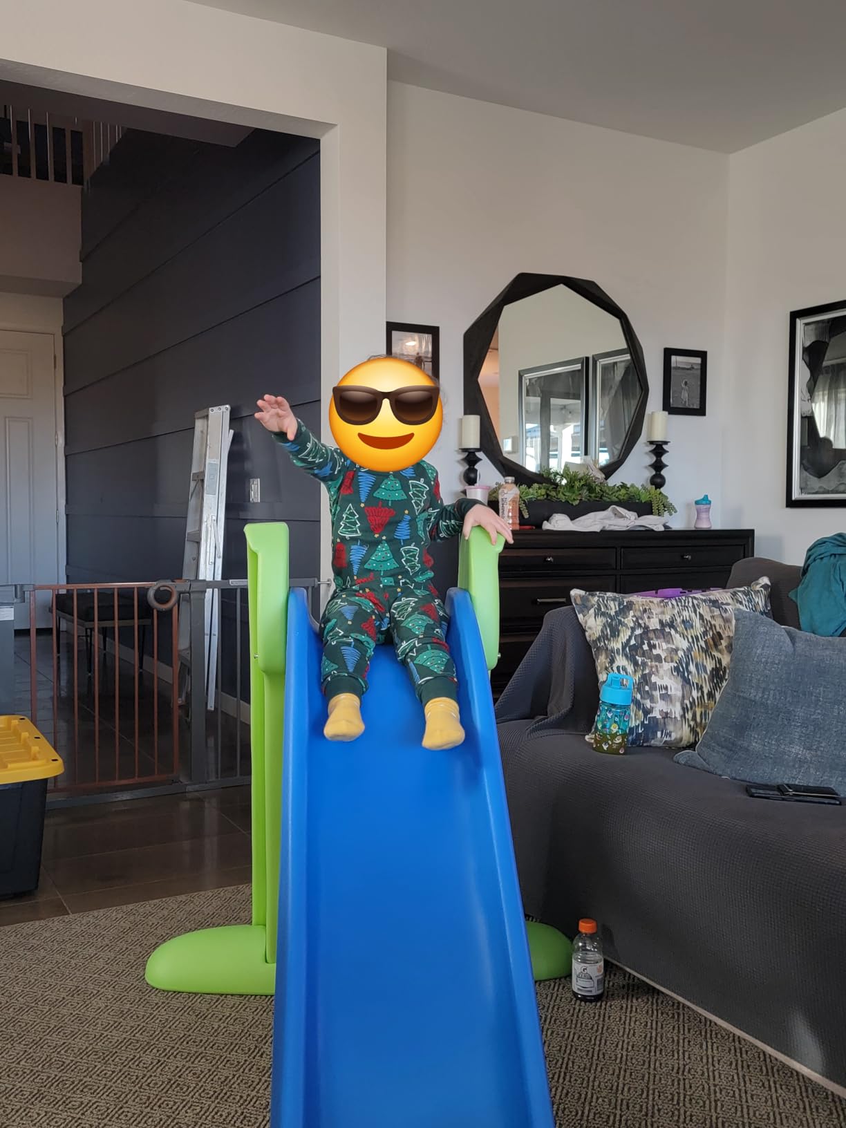 Little Tikes Easy Store Large Slide, Blue/Green customer photo 1