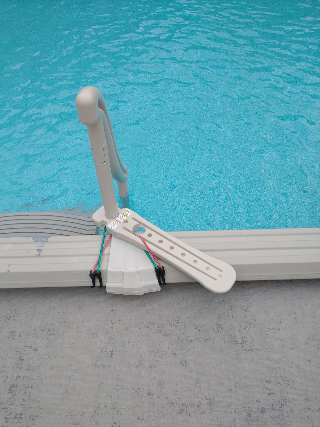 Confer Plastics Curve CCX-AG Drop in Above Ground Pool Step with Grey Treads - Base Step customer photo 1