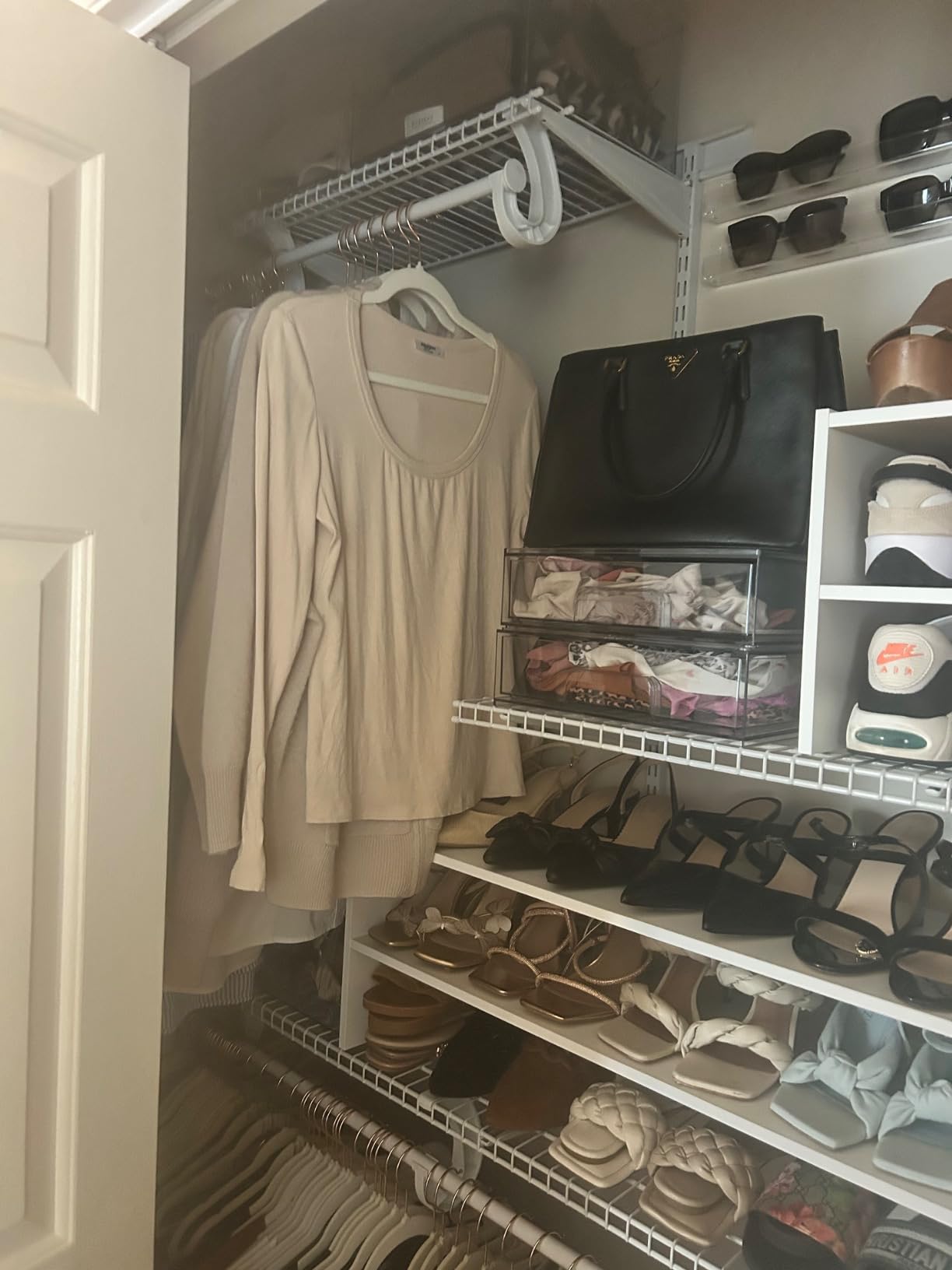 ClosetMaid ShelfTrack Wire Closet Organizer System, Adjustable from 4 to 6 Ft., With Shelves, Clothes Rods, Hardware, Durable Steel, White customer photo 2