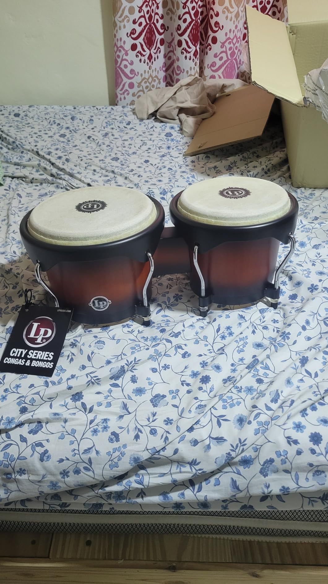 Latin Percussion LP601NY-VSB LP City Wood Bongos - Vintage Sunburst customer photo 1