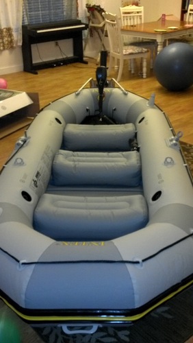 INTEX Mariner Inflatable Boat Series: Includes Deluxe Boat Oars and High-Output Pump - SuperTough PVC - Wear-Resistant Keel - Removable Fishing Rod Holders - Heavy Duty Grab Handle customer photo 1