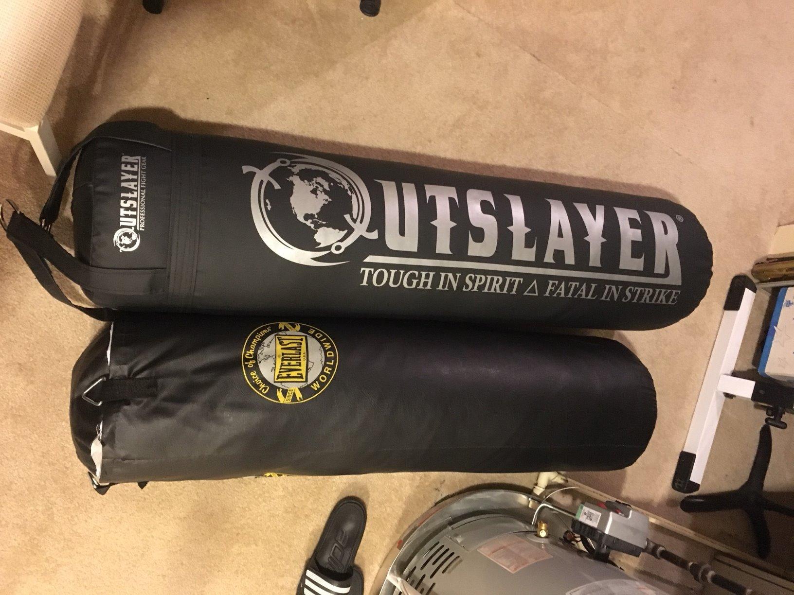 Outslayer 100 lbs Filled Heavy Bag | Custom Colors for Boxing, Kickboxing, Taekwondo & MMA Training | Made in USA customer photo 2