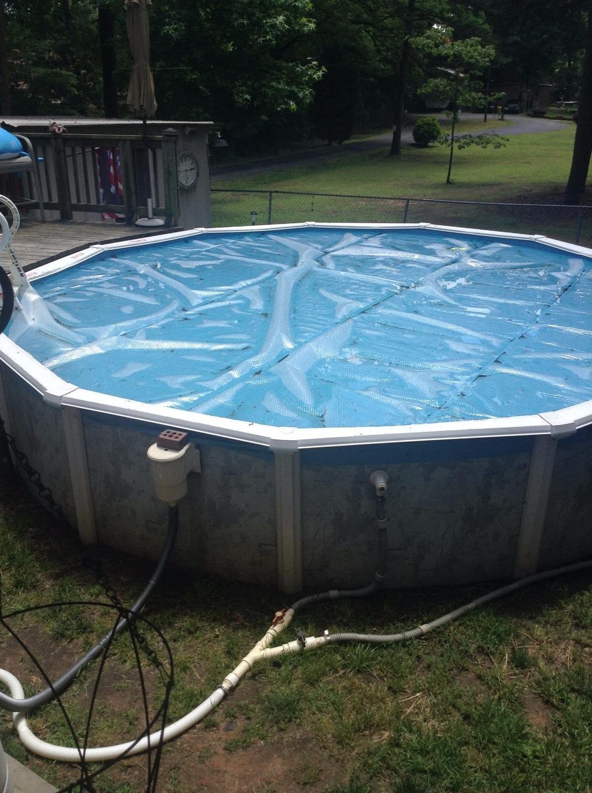 Sun2Solar Blue 24 ft Round Pool Solar Cover | 12 Mil | Heat Retaining Blanket for Inground & Above Ground Swimming Pools | Sun's Energy Heats Pool | Bubble Heating Blankets | 1200 Series customer photo 1