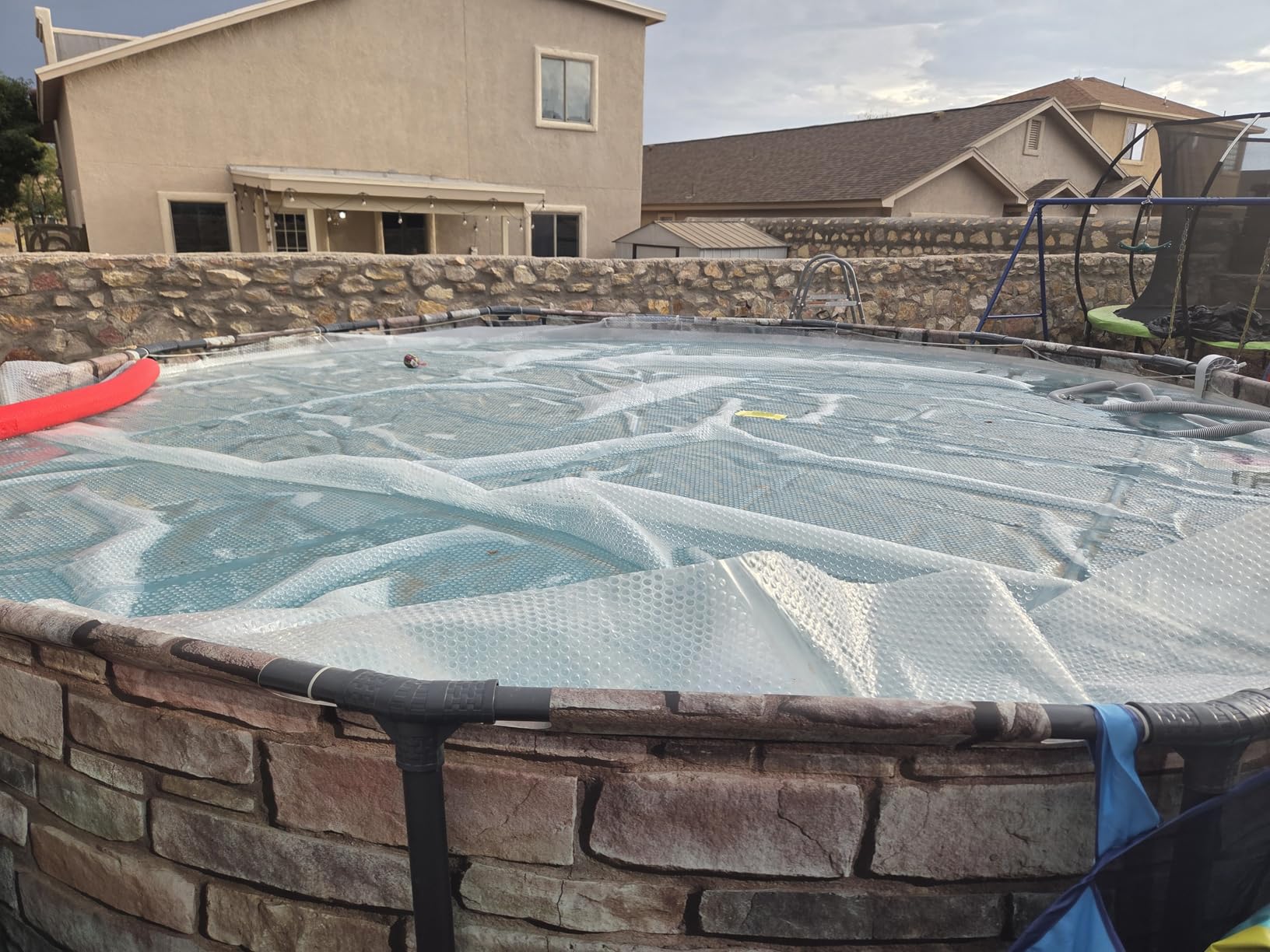 Sun2Solar Blue 24 ft Round Pool Solar Cover | 12 Mil | Heat Retaining Blanket for Inground & Above Ground Swimming Pools | Sun's Energy Heats Pool | Bubble Heating Blankets | 1200 Series customer photo 2