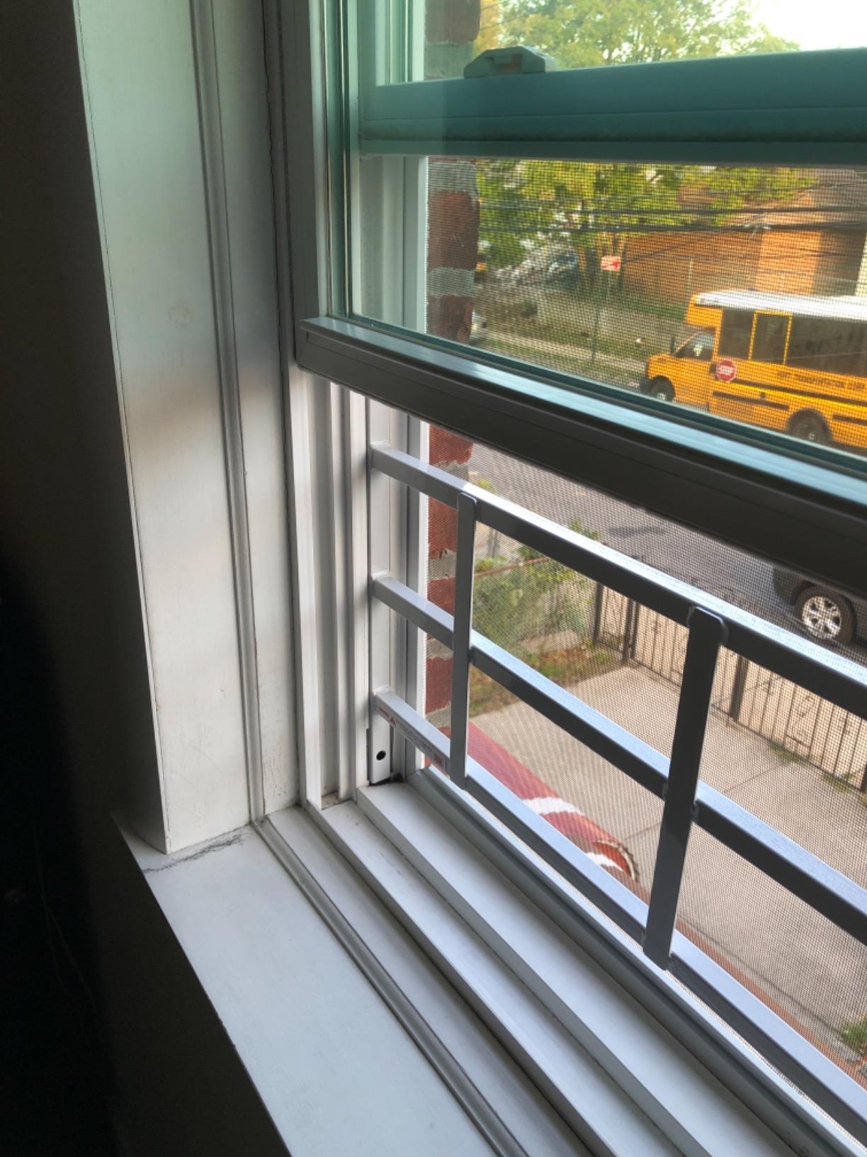 Segal S 4752 Fixed Window Guard - Adjustable Child Safety Window Guard Prevents Accidental Falls, Tamper Resistant Screws Included, Non-Egress, White, 23-1/2 to 38 In. W x 15-1/4 In. H (Single Pack) customer photo 1