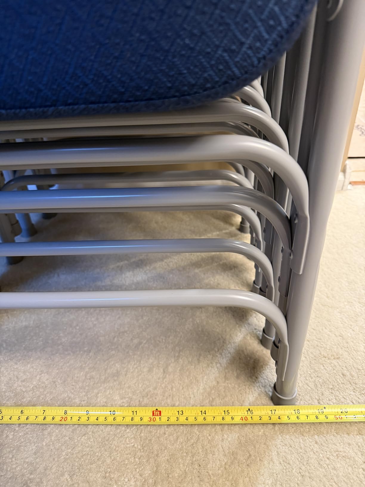 Flash Furniture Hercules Series Metal Folding Chairs with Cushioned Seat, Fabric Upholstered Event Chairs with 300-lb. Static Weight Capacity, Set of 2, Navy customer photo 1