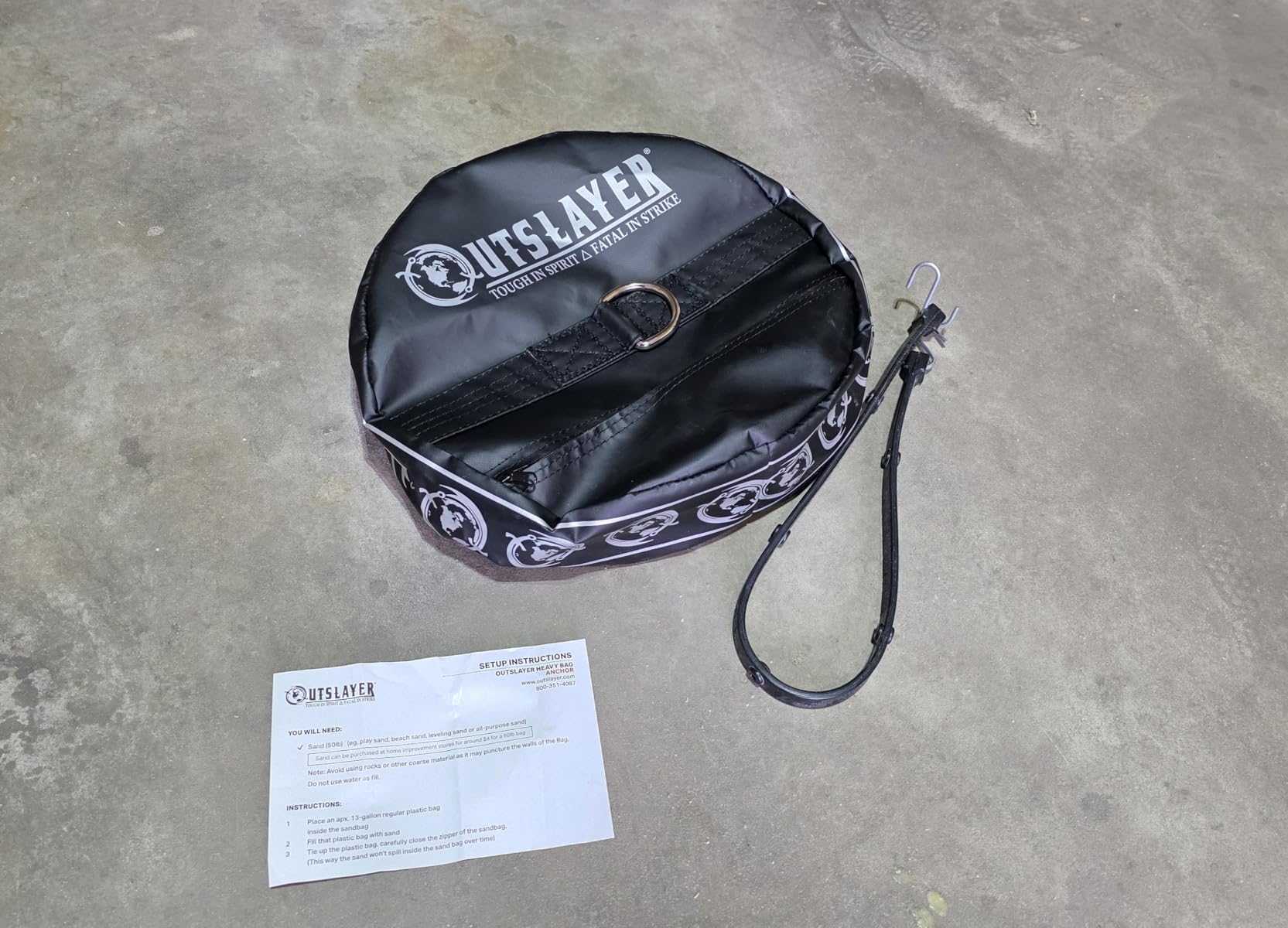 Outslayer Double End Heavy Bag Double End Ball Floor Anchor with Bungee Cord customer photo 1