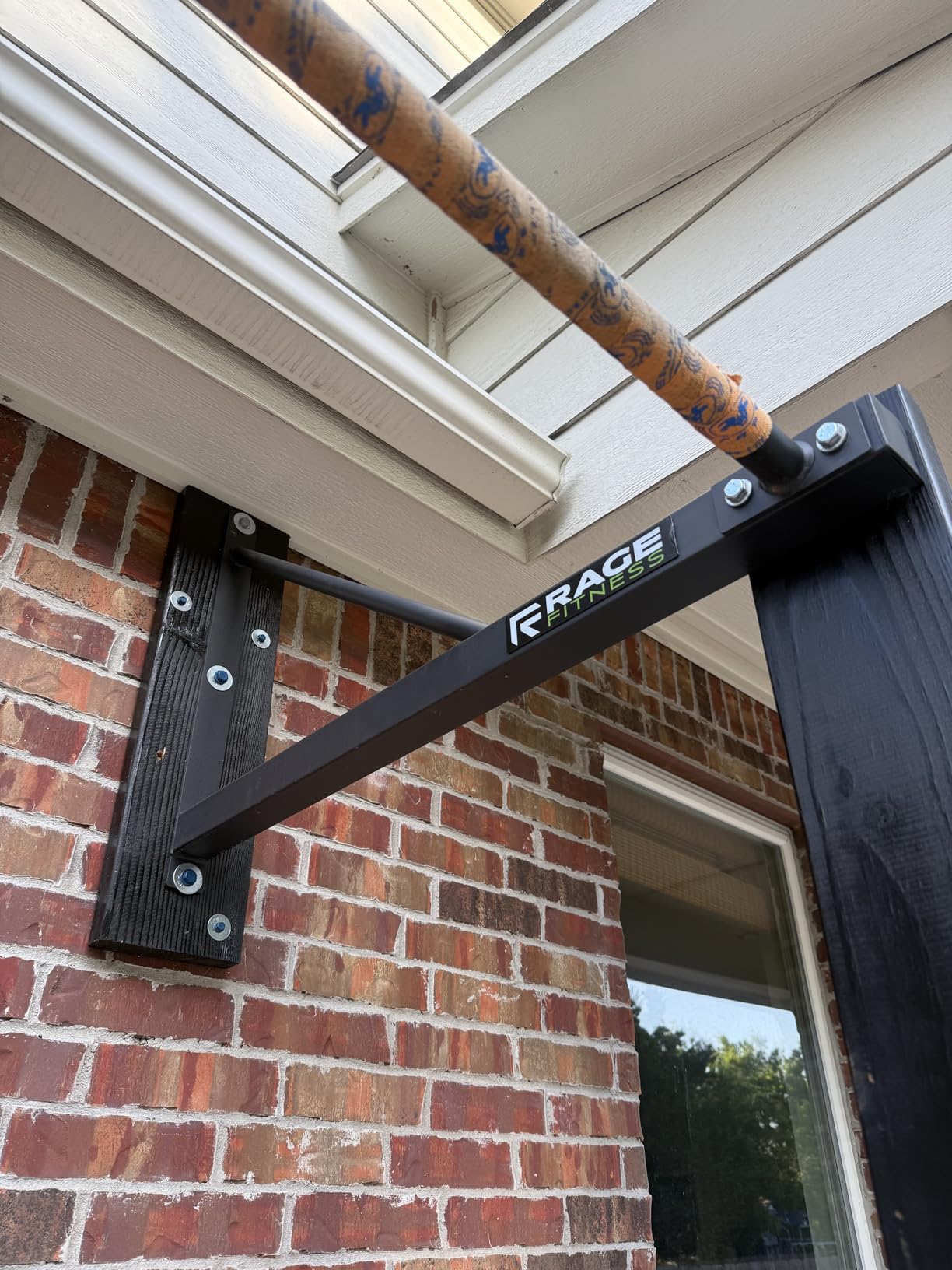 Rage Fitness Wall Mounted Pull Up Bar, Heavy-Duty Steel, 500lbs Capacity | Maintain Upper Body Strength & Core Stability, Space Efficient Steel Chin Up Black Bar for Home & Gym Versatile Workouts customer photo 2