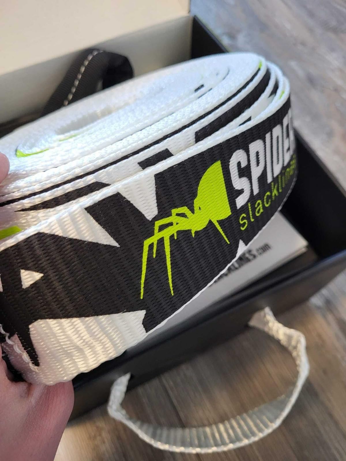 Spider Slacklines - Pro Line Slackline Kit for Jumping, Walking and Freestyle - Contains a Ratchet, 65 ft Line, Sling Bag and Ratchet Protector - Complete Set 65 ft Length customer photo 1