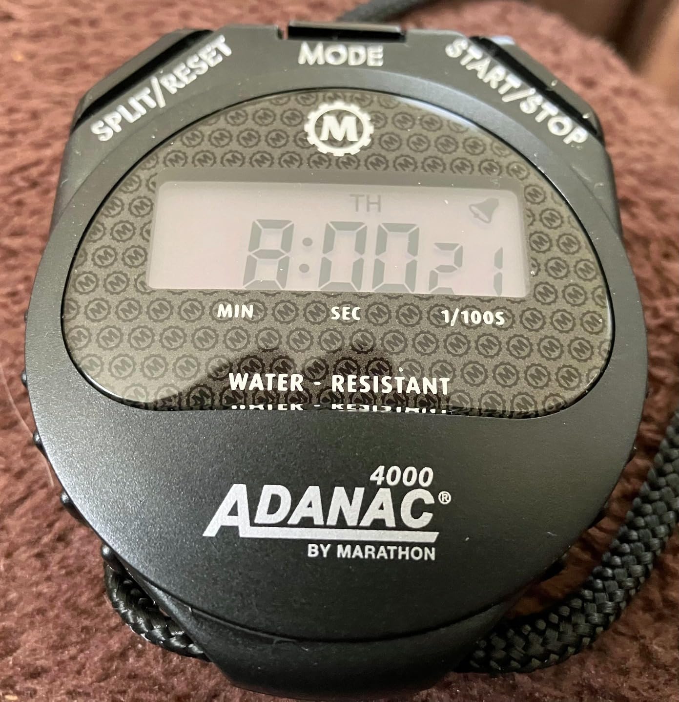 Marathon Adanac 4000 Digital Stopwatch Timer, Black - High Precision Accuracy to 1/100th Seconds - Water, Dust & Shock Resistant - 46 inch Lanyard Included customer photo 1