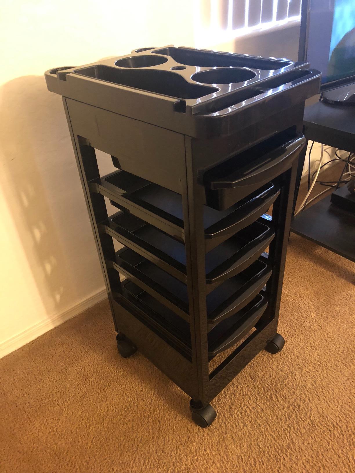 Saloniture Beauty Salon Rolling Trolley Cart with 5 Drawers customer photo 1