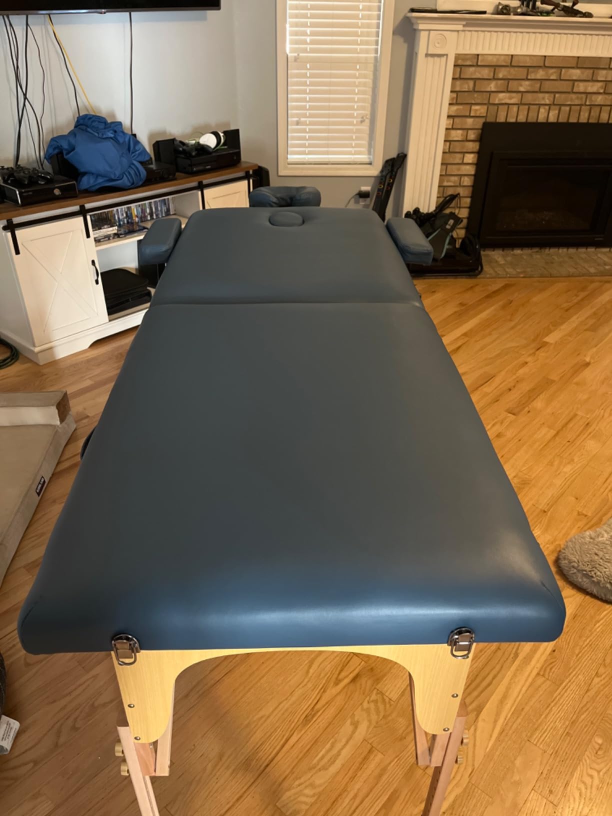 Saloniture Professional Portable Folding Massage Table with Carrying Case - Black customer photo 2