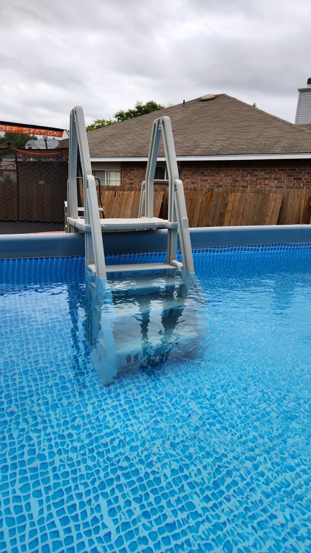 Blue Wave Neptune A-Frame Entry System for Above Ground Pools - Taupe customer photo 1