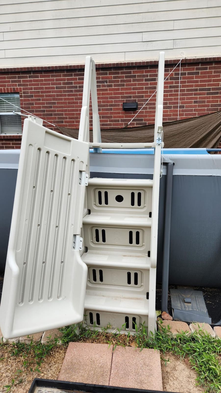 Blue Wave Neptune A-Frame Entry System for Above Ground Pools - Taupe customer photo 2