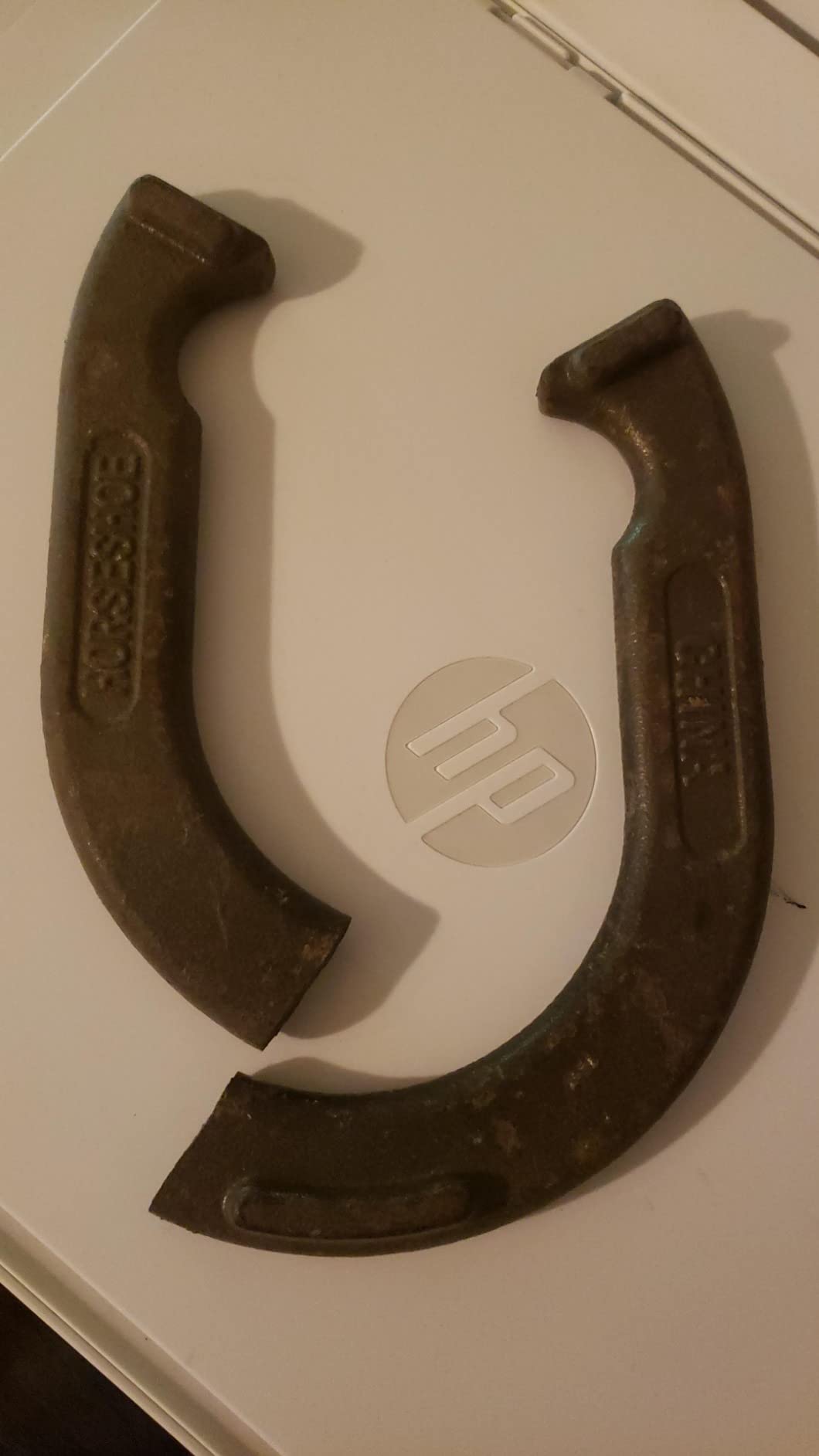 Triumph Forged and Steel Horseshoe Set Complete with 4 Horseshoes, 2 Stakes - Patriotic or Blue and Grey Colors customer photo 2