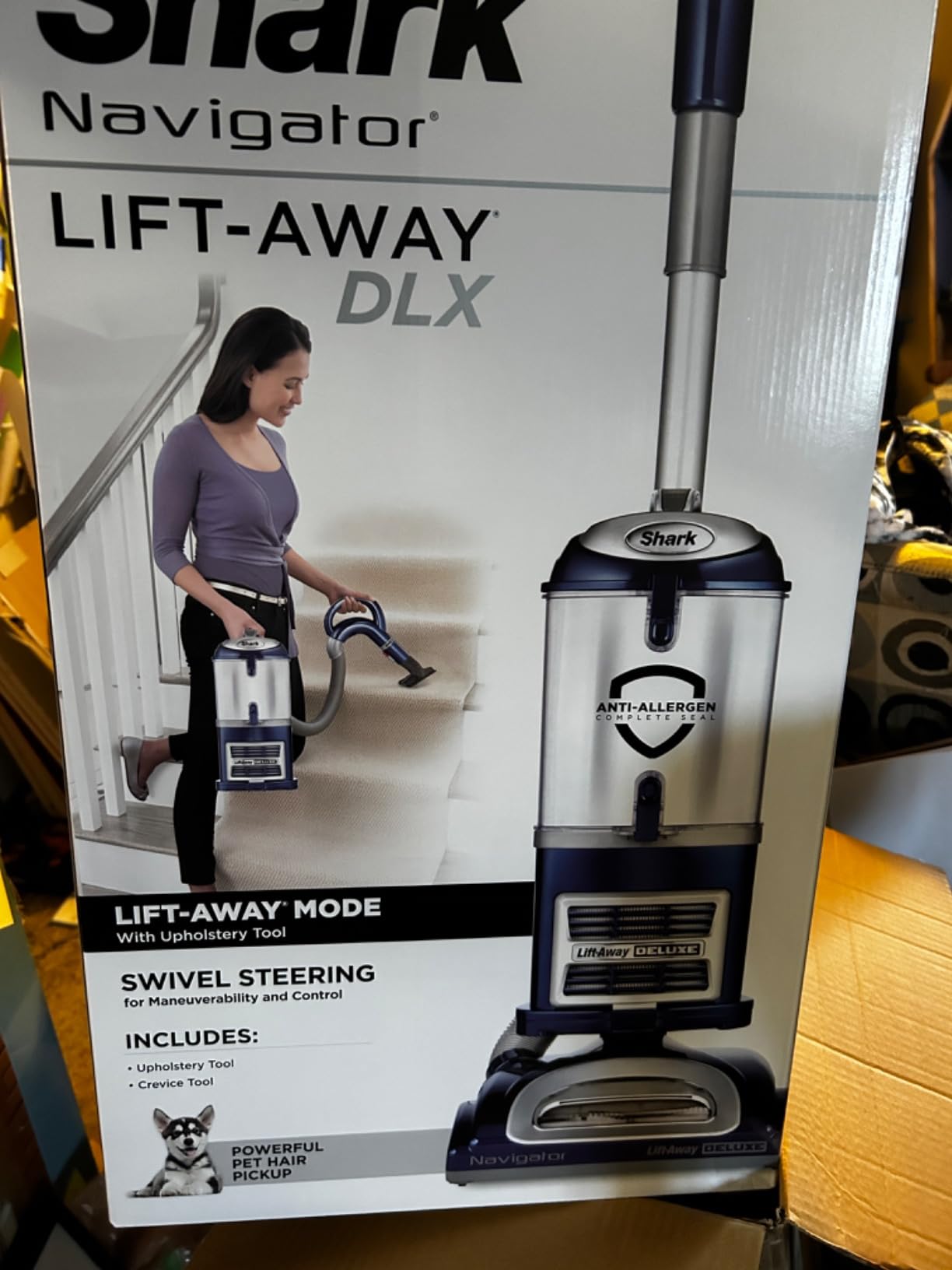 Shark Navigator Lift-Away Vacuum, HEPA, Carpet and Pet Hair, Blue, NV360 | Lift-Away Pod, Carpet and Hard Floor Cleaning, Swivel Steering, Brushroll Shutoff, 0.9-Qt Dust Cup, Upholstery/Crevice Tools customer photo 1