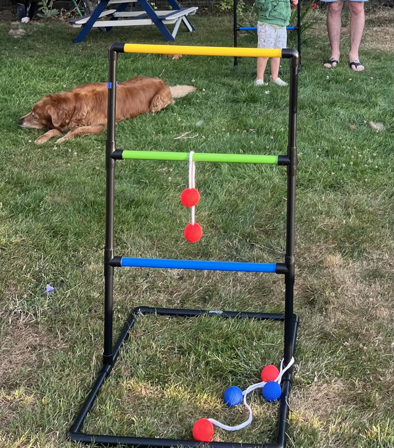 GoSports Ladder Toss Indoor & Outdoor Game Set with 6 Soft Rubber Bolo Balls and Travel Carrying Case customer photo 1