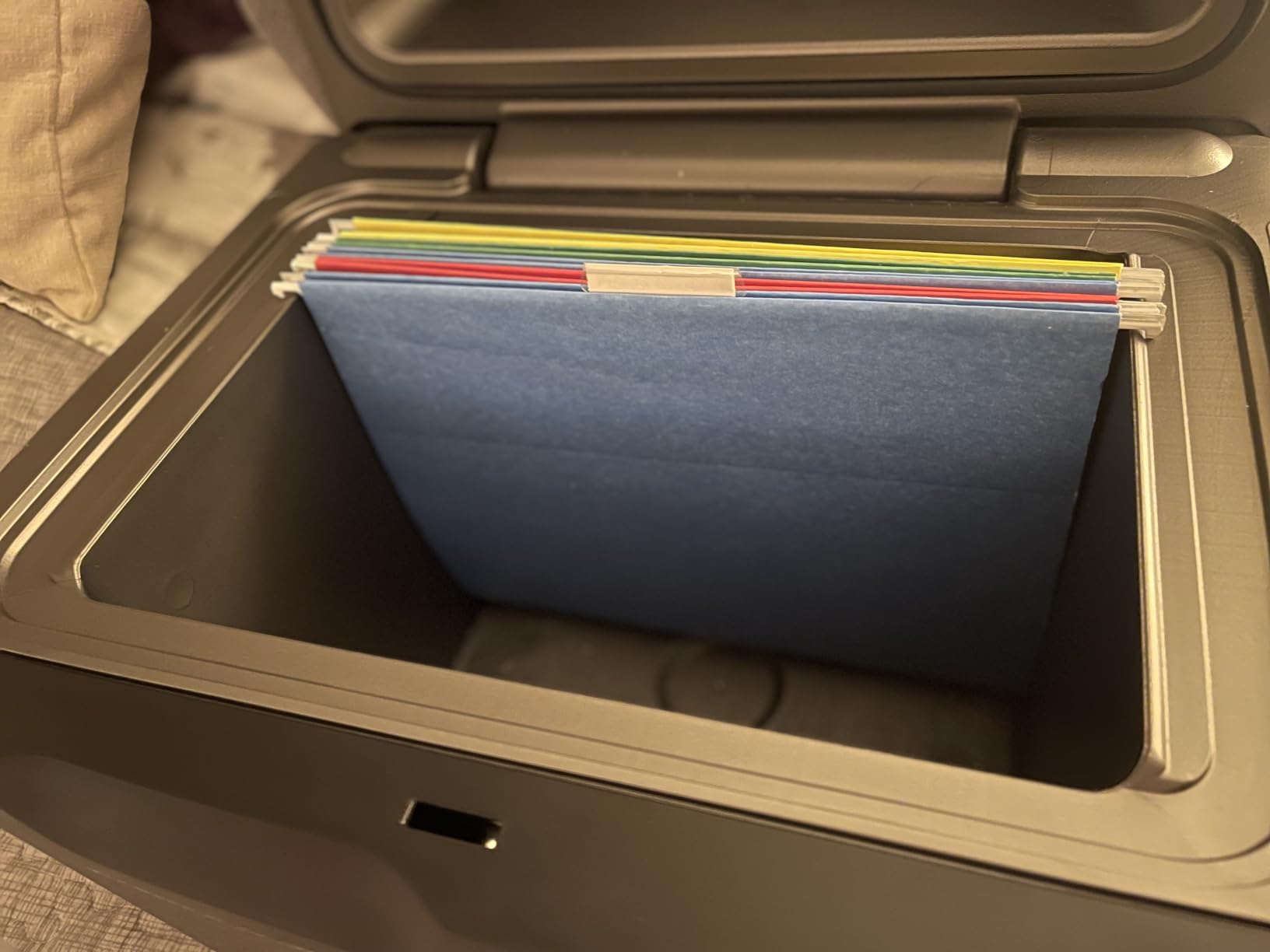 SentrySafe Fireproof and Waterproof Lock Box with Key Lock, File Safe with Carrying Handles for Documents, 0.66 Cubic Feet, FHW40100 customer photo 1