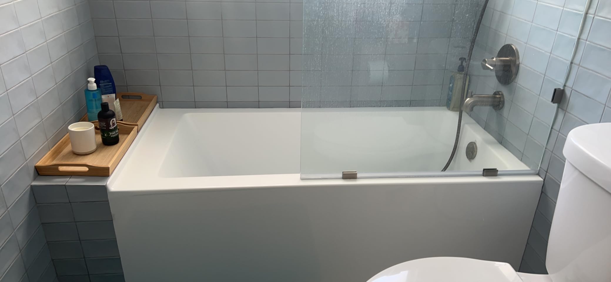KINGSTON BRASS VTDE603122R 60-Inch Contemporary Alcove Acrylic Bathtub with Right Hand Drain and Overflow Holes, White customer photo 2