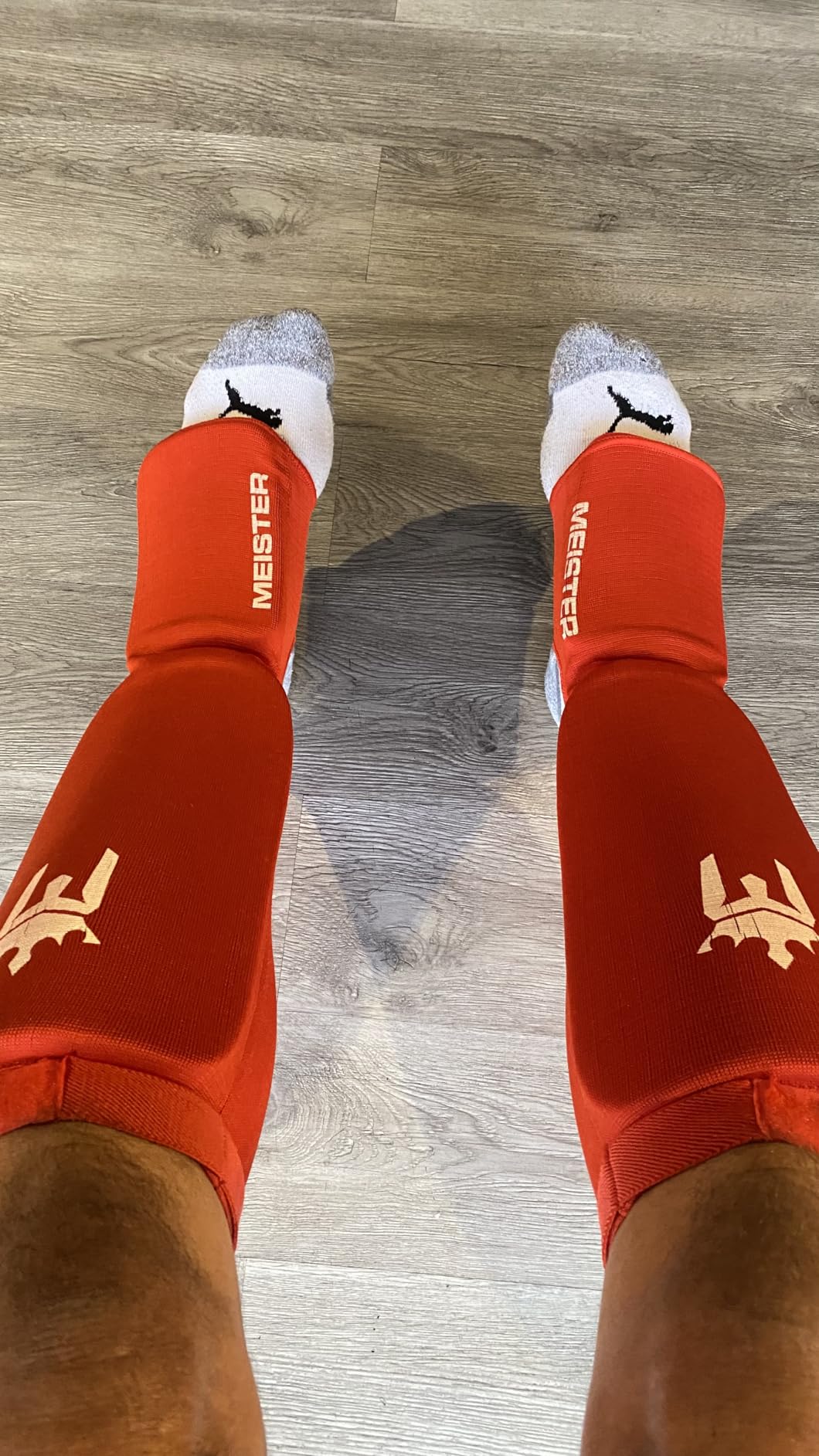 Meister MMA Elastic Cloth Shin & Instep Padded Guards (Pair) | Comfort-fit protection for MMA, Muay Thai and kickboxing customer photo 1