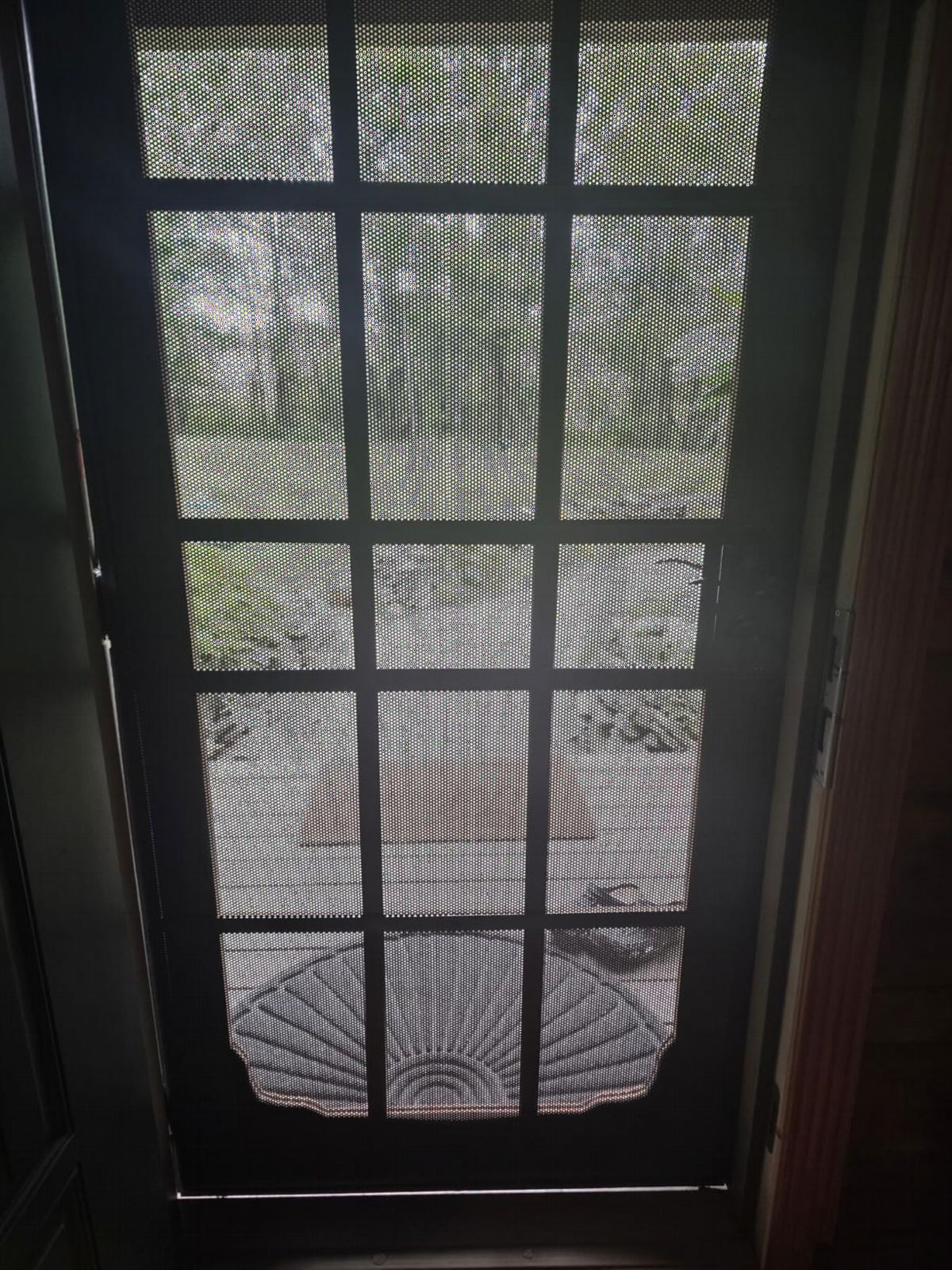Prime-Line 3809BZ3068-I-WF Woodguard Steel Security Door, Bronze | Traditional Screen Door Style, Steel and Wood Construction, Non-Handed, Single Pack customer photo 1