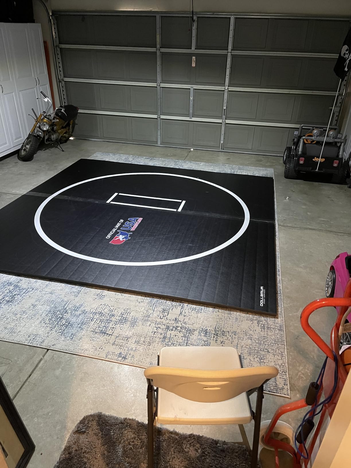 Dollamur Wrestling Mat for Home,10'x10', Circle, Start Marks-Made in USA customer photo 1