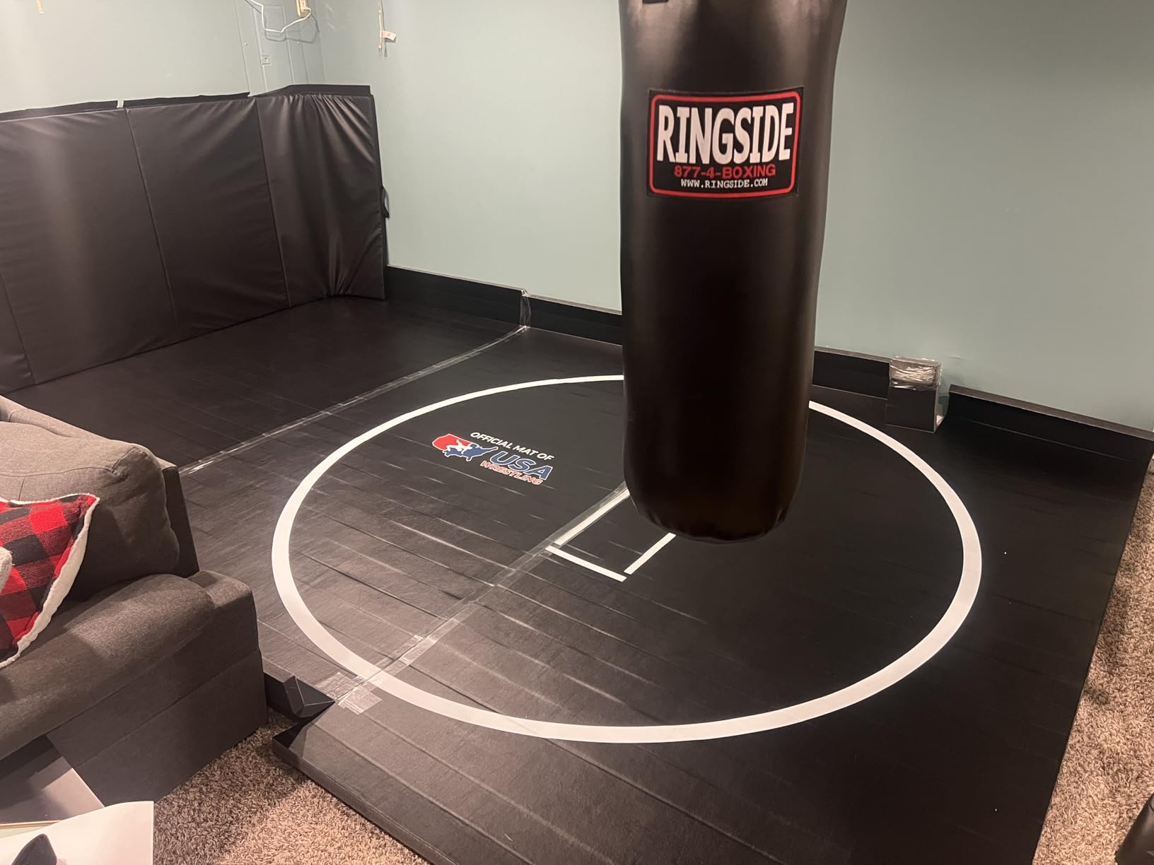 Dollamur Wrestling Mat for Home,10'x10', Circle, Start Marks-Made in USA customer photo 2