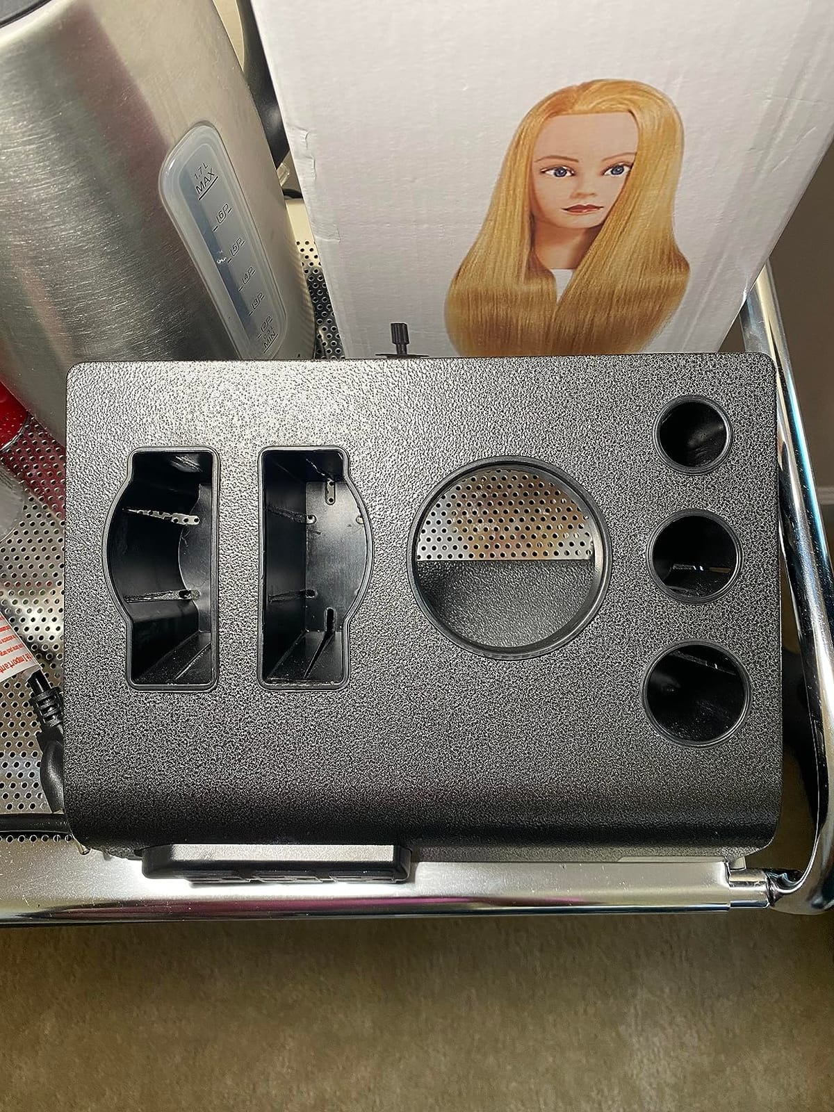 BYOOTIQUE 6-Hole Tabletop Blow Dryer & Hair Iron Holder Salon Stand customer photo 2
