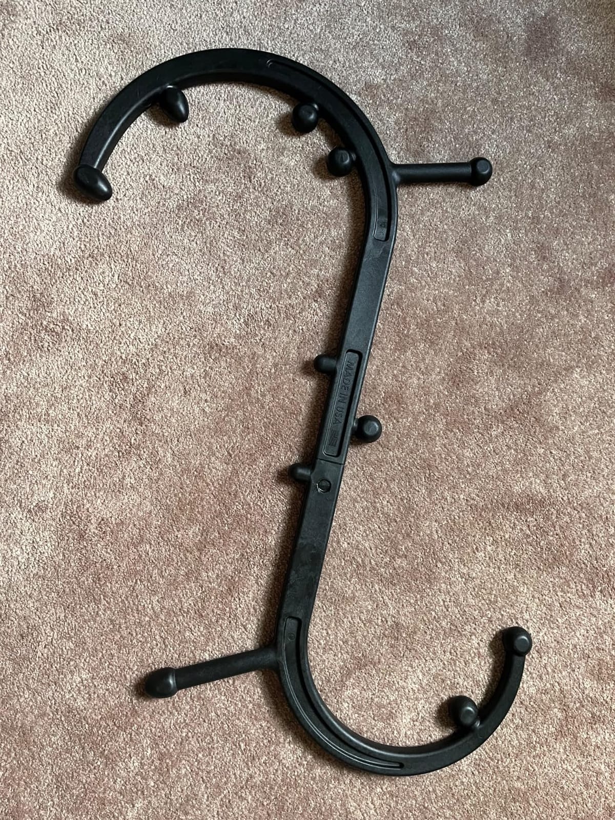 Body Back Buddy Classic USA Made FSA Eligible Handheld Massage Cane - Full Body Trigger Point Tool for Deep Tissue Pain Relief - Dual Hooks for Back, Shoulder, Neck - Manual Back Massager (2.0 Black) customer photo 2