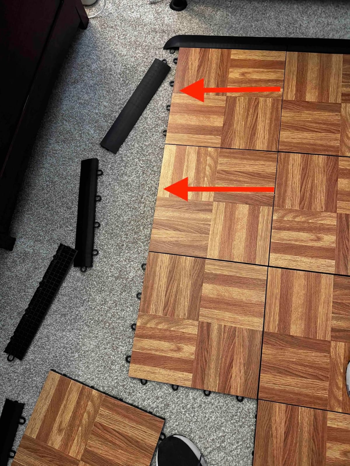 SnapLock Portable Dance Floor Kit, 3'x3', Oak Finish, 9 Sq Ft | Snap-together modular design, Lightweight portable kit, Waterproof surface, Expandable flooring system, Made in USA customer photo 2