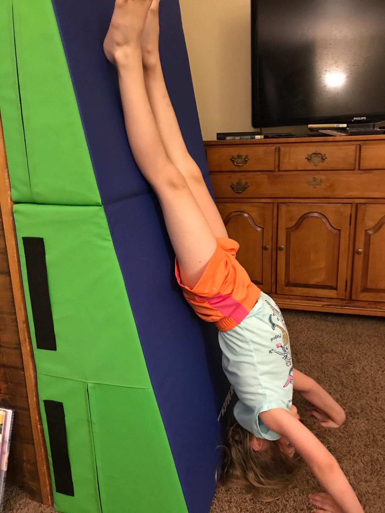 We Sell Mats Gymnastics Incline Mat, Cheese Wedge Skill Shape, Supportive Cushioned Tumbling Mat for Gymnastics, Cheerleading customer photo 1